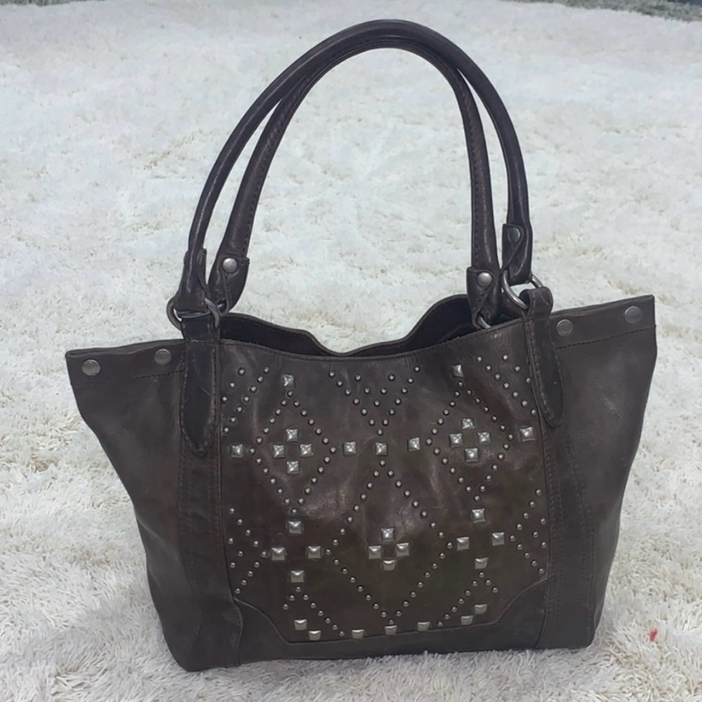 Frye Slate Melissa Native Sun Stud Shoulder Tote
